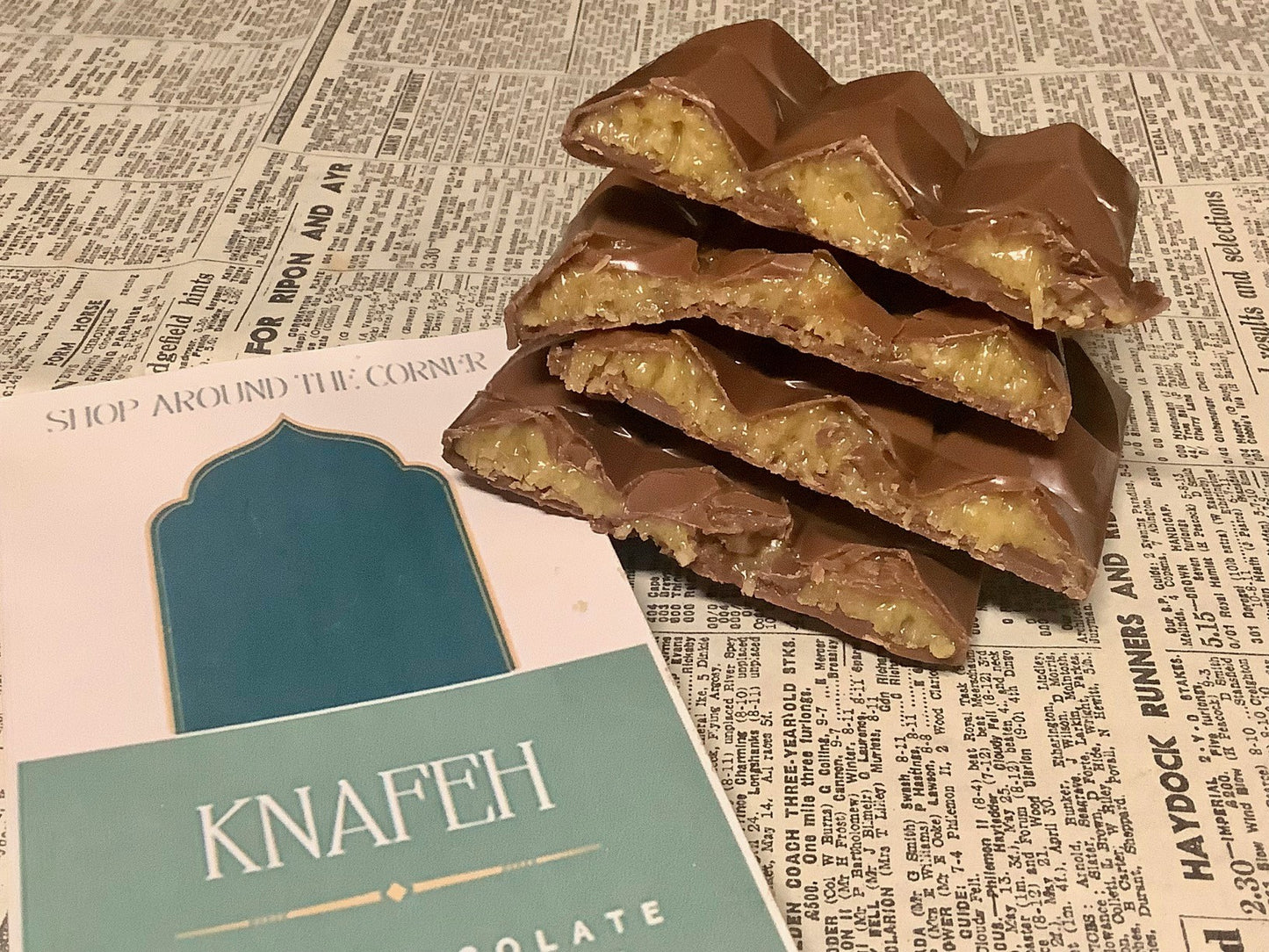 Pistachio Knafeh Chocolate Bar